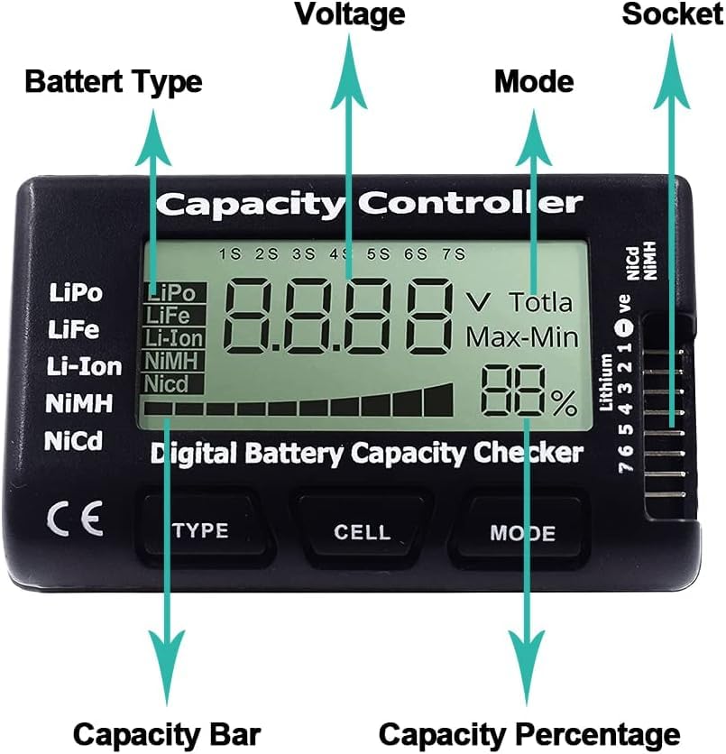 RC Cellmeter 7 Digital Battery - Drone Battery Voltage Checker review and price
